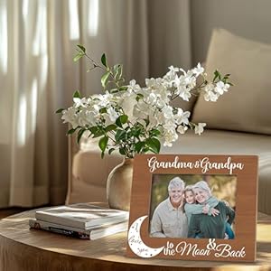 Grandparents Photo Frame Gifts - Grandparents Gifts from Grandkids, Grandma & Grandpa, I Love You to the Moon and Back Wooden Picture Frame for Tabletop or Wall Hanging 5x7 Photo Grandparents Photo Frame Gifts Grandparents Gifts from Grandkids Grandma Grandpa I Love You to the Moon and Back Wooden Picture Frame for Tabletop or Wall Hanging 5×7 Photo