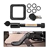 Hitch Pin Lock,Trailer Hitch Lock Pin Trailer Lock for Towing Receiver 5/8 Inch Trailer Receiver Pin Lock with 2 Inch Muffler Pad Tubular Keys O-Rings for Car and Truck #4