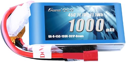 Gens ace Paquete de batería LiPo de 11.1V 1000mAh 3S 45C con enchufe en T para RC Avión Coche Barco Camión Heli Avión
