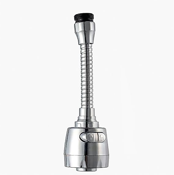 360 Rotation Tap Shower 2 Mode, Metal Hose Kitchen Sink Faucet Extender Spouts Shower for Taps, Water Purifier, Nozzle Purifier, Bubbler and Water Saving Filter Pack of 1