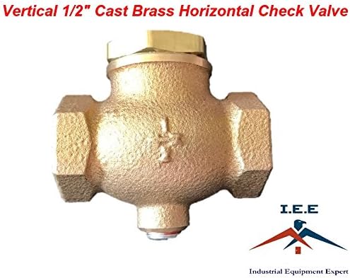 New 1/2" Cast Brass Horizontal Check Valve Air Compressor Inline Vertical