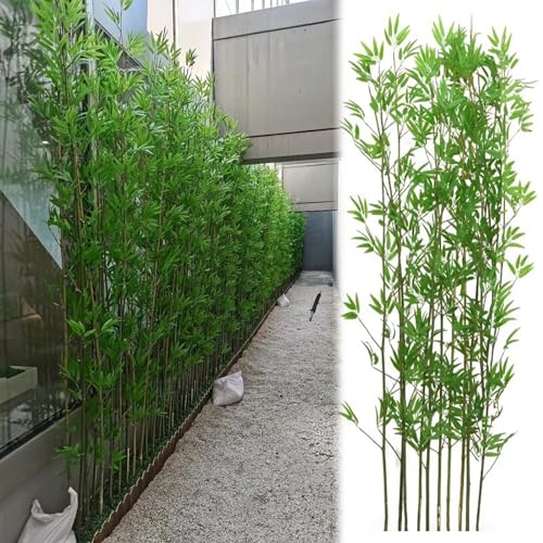 Outdoor Artificial Bamboo Tree 3 4 5 ft 6 6.5 7 foot Tall, Fake Bamboo Silk Faux Tree Plant with...