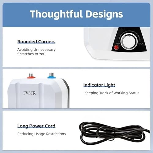 2KW 220/240V UK Plug 8L Small Under Sink Tank, Thermal Storage Water Heater, Mini Tankless, Under Sink, Electric RV TR Trailer Kitchen Compact Point of Use - Image 2