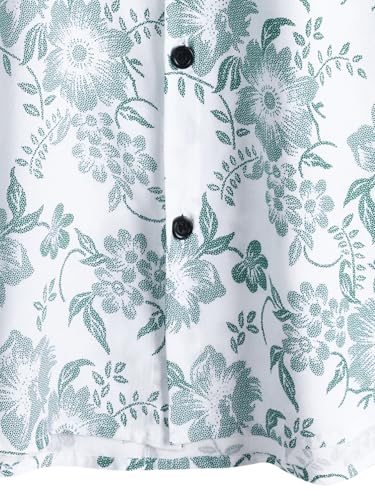 Image of JOTOOK Mens Hawaiian Shirt Short Sleeve Button Down Tropical Shirts Casual Floral Summer Beach Shirt