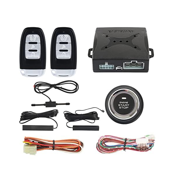 EASYGUARD EC003-1 PKE Passive Keyless Entry Car Alarm System Push Button Start Remote Start Starter DC12V