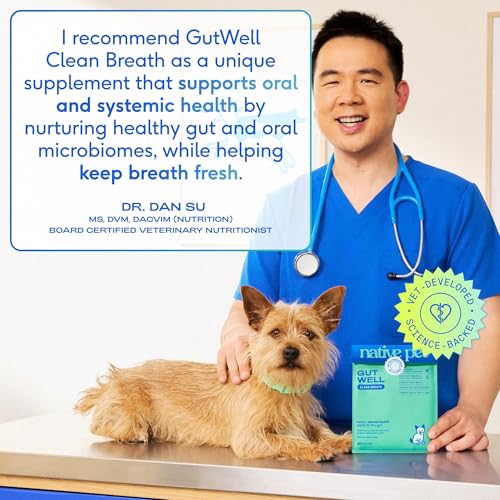 Native Pet GutWell Clean Breath - Dog Breath Freshener & Dog Dental Powder - Teeth Cleaning to Reduce Plaque & Tartar - Promotes Fresh Breath with Targeted Triple-biotic Dental Care Blend - 60 Scoops #3