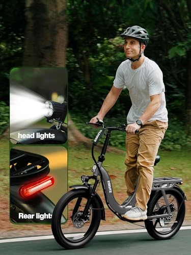 1200W Peak Folding Electric Bike for Adults, 28MPH 48V