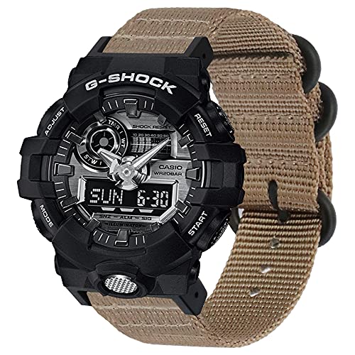Image of Lijinlan Nylon Replacement Strap for Casio G-Shock Watch Model DW-5600E, DW-5600, DW-5600BB, DW-5700, DW-6900, GW5610, DW-D5500 Series Accessory