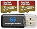 Produktbild SanDisk Extreme (UHS-1 U3 / V30) A1 32GB MicroSD (2 Pack) Memory Card for GoPro Hero 9 Black Action Cam Hero9 SDHC (SDSQXAF-032G-GN6MN) Bundle with (1) Everything But Stromboli Micro SD Card Reader