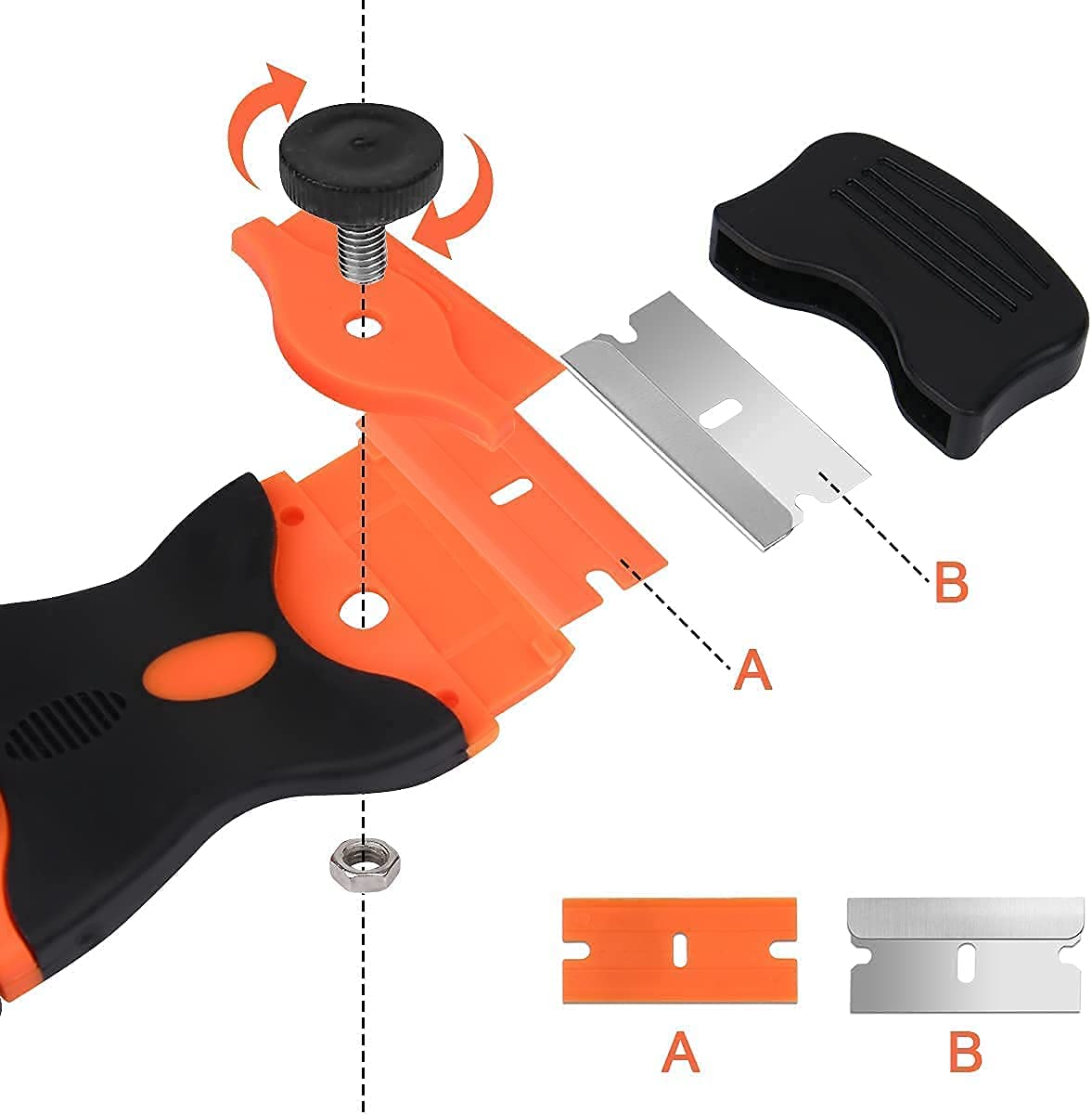Raschietto Per Vetroceramica Flintronic - 1 Raschietto + 20 Lame Plastica, Per Forno, Colla, Decalcomanie - Foto 10
