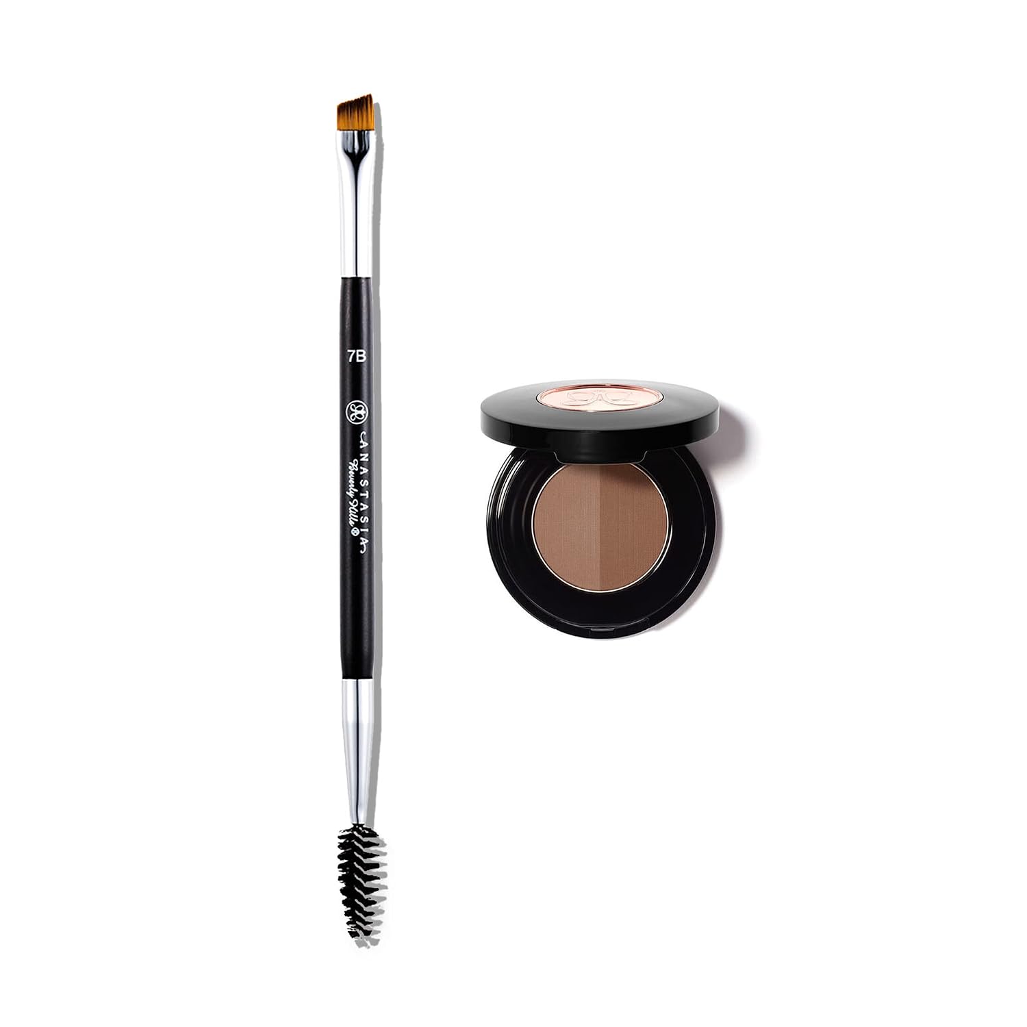 Anastasia Beverly Hills - Brow Powder Duo Bundle (Brow Powder Duo - Soft Brown + Brush - #7B)