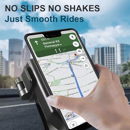 Image of Scooter & Bike Mobile Holder with 360 Adjustable Viewing Angle, Quick Clamp Lock, Anti-Skid Silicone Grip, Shock Resistant Smartphone Mount