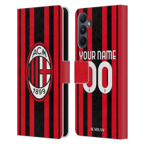 Licenza Ufficiale Personalizzata Personale AC Milan Home Kit Custodia Cover a Portafoglio Compatibile con Samsung Galaxy A05s pelle