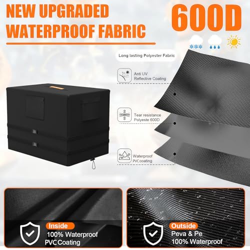 Cubierta de soldadora para motor 230/265/325/225 impermeable de 63x28x37 pulgadas 6