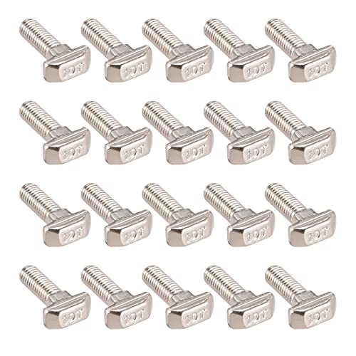 Image of uxcell M8x25mm T-Slot Drop-in Stud Sliding Screw Bolt Carbon Steel 20pcs for 40 Series European Standard Aluminum Profile