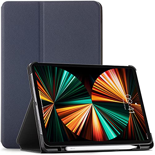 Forefront Cases Cover for iPad Pro 12.9 2021 - Protective Apple iPad Pro 12.9 Case Stand with Pencil Holder - Navy Blue - Slim, Auto Sleep-Wake, iPad Pro 12.9-inch 2021 (5th Generation) Case, Cover