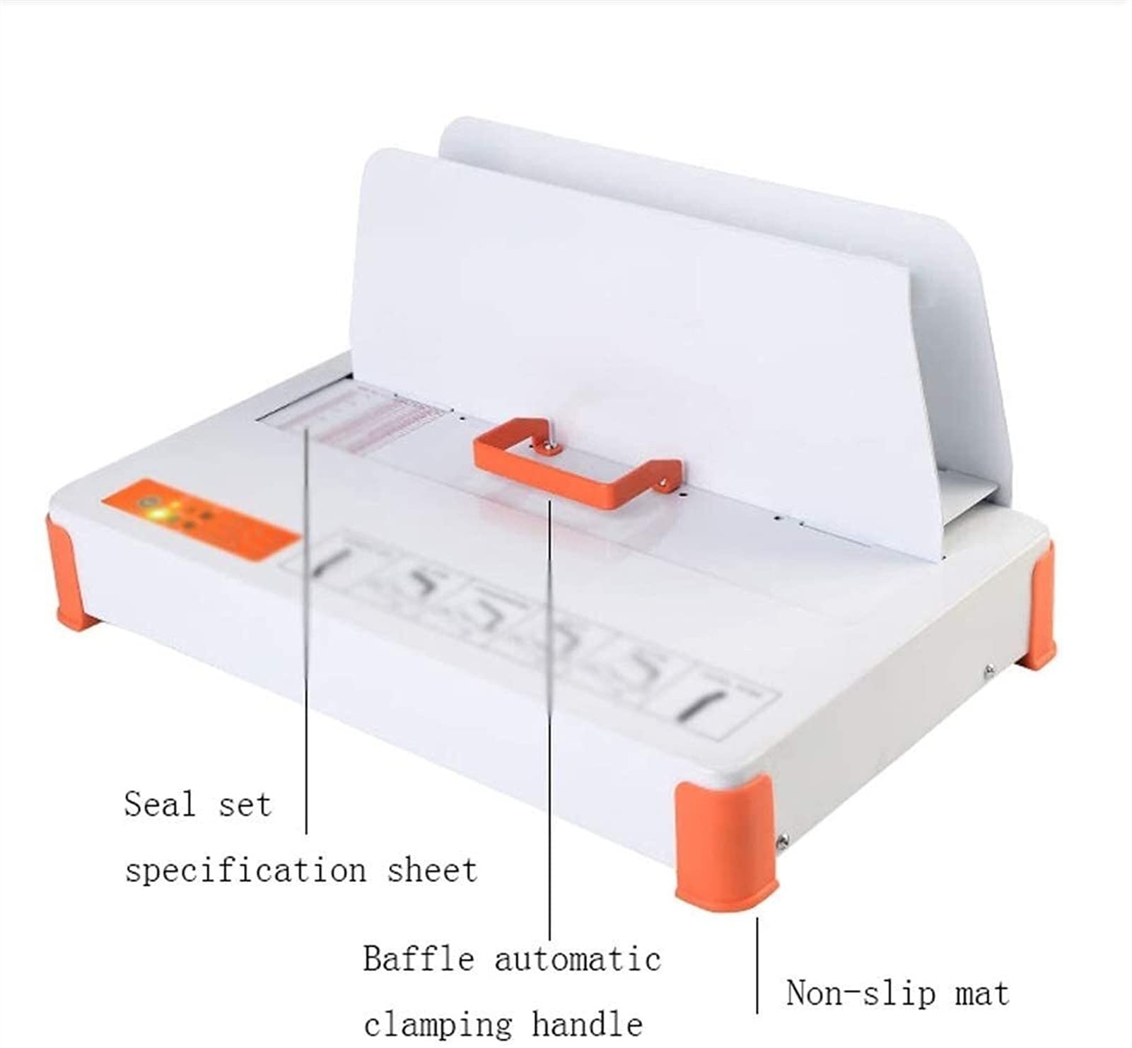 Accessori per Ufficio, rilegatrice per carichi Pesanti Rilegatrice Automatica in plastica Hot Melt Certificato finanziario Wireless Rilegatrice per Carta A4 50 mm (Color : Orange+w