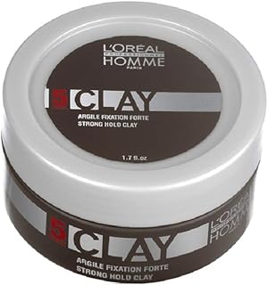 L'Oréal Professionnel Paris Homme Clay, Paste für starke Fixierung, mit intensivem Matt-Effekt, für maximale Kontrolle, 50 ml