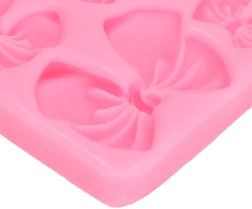 Miniatura 5 de Lazos de jabón con diseño de fondant, moldes de chocolate a prueba de palillos de fácil liberación sin olor, diseño de arco de silicona para
