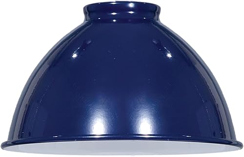 Miniatura 11 de B&P Lamp® Persianas de cúpula de metal de estilo industrial Blanco,Negro -,Rojo -,Azul,Latón,Verde,Harvest Gold,Mate negro,Cobre