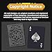 Playing Cards, Plastic Playing Cards, Deck of Cards, Waterproof Poker Cards, Black Standard Playing Card for Adults, Cool Premium Poker Card Set for Gift Camping Beach Pool Party Table Games (1 Pack)