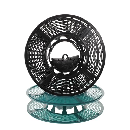 WEKAMOS Carretes Organizadores para Luces Navideñas de Plástico Resistente, Portacarrete Compacto en Negro y Verde, para Almacenar y Enrollar Cables de Extensión, Adecuado para