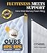 3 Inch Ultra-Fluffy Memory Foam Mattress Topper Queen for Back Pain, Soft Comfy Pillow Top Queen Mattress Topper with 4X Support, Mattress Pad with Breathable Air Mesh Sides, 6-21'' Deep Pocket