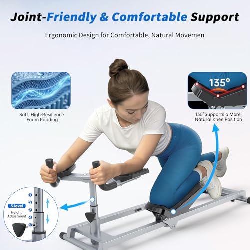 Image of seanleecore Crawl & Spine Twist and Stretch Trainer - Full Body Low-Impact Cardio Machine with Adjustable Hand Grips, Knee Support & Steel Frame | Home Gym Equipment