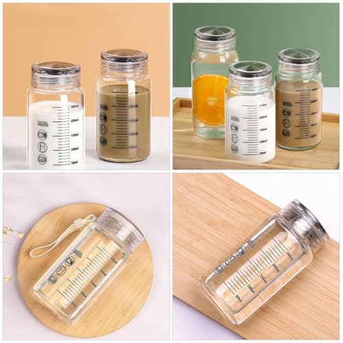 Botella de agua de vidrio portátil Healvian de 260 ml ideal para la oficina y casa 4
