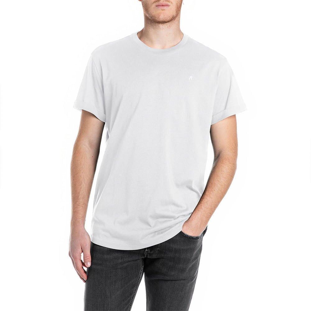 Replay Men's T-Shirt, 011 Natural White, XL