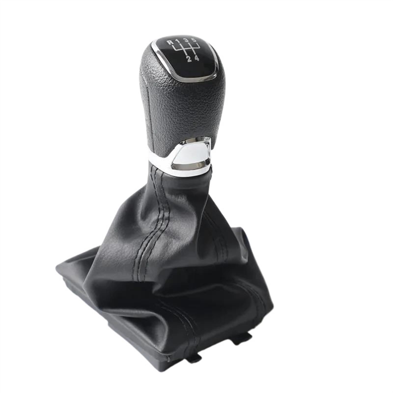 LTQSIV for Skoda for Octavia A7 Mk3 2014 2015 2016 2017 5 6 Speed Leather Car Gear Shift Knob Giator Boot Cover Lever Stick Handball(ABS 5 Speed)