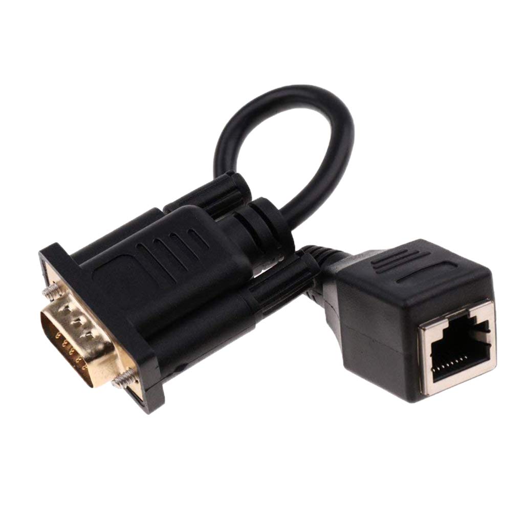 10 x VGA 15 pin maschio a RJ45, convertitore di rete, adattatore Ethernet