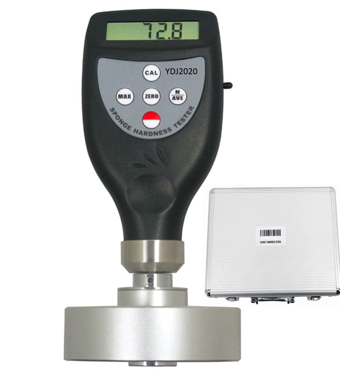 VTSYIQI Digital Shore MF Hardness Tester Meter Sponge Foam Durometer with Range 0~100HMF 0.1 Resolution for Sponge Soft Foam Pillow Polyurethane Rubber