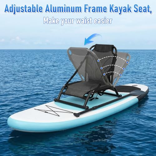 Asiento para Kayak con Marco de Aluminio y Respaldo, Adecuado para Kayak y Pesca miniatura 4