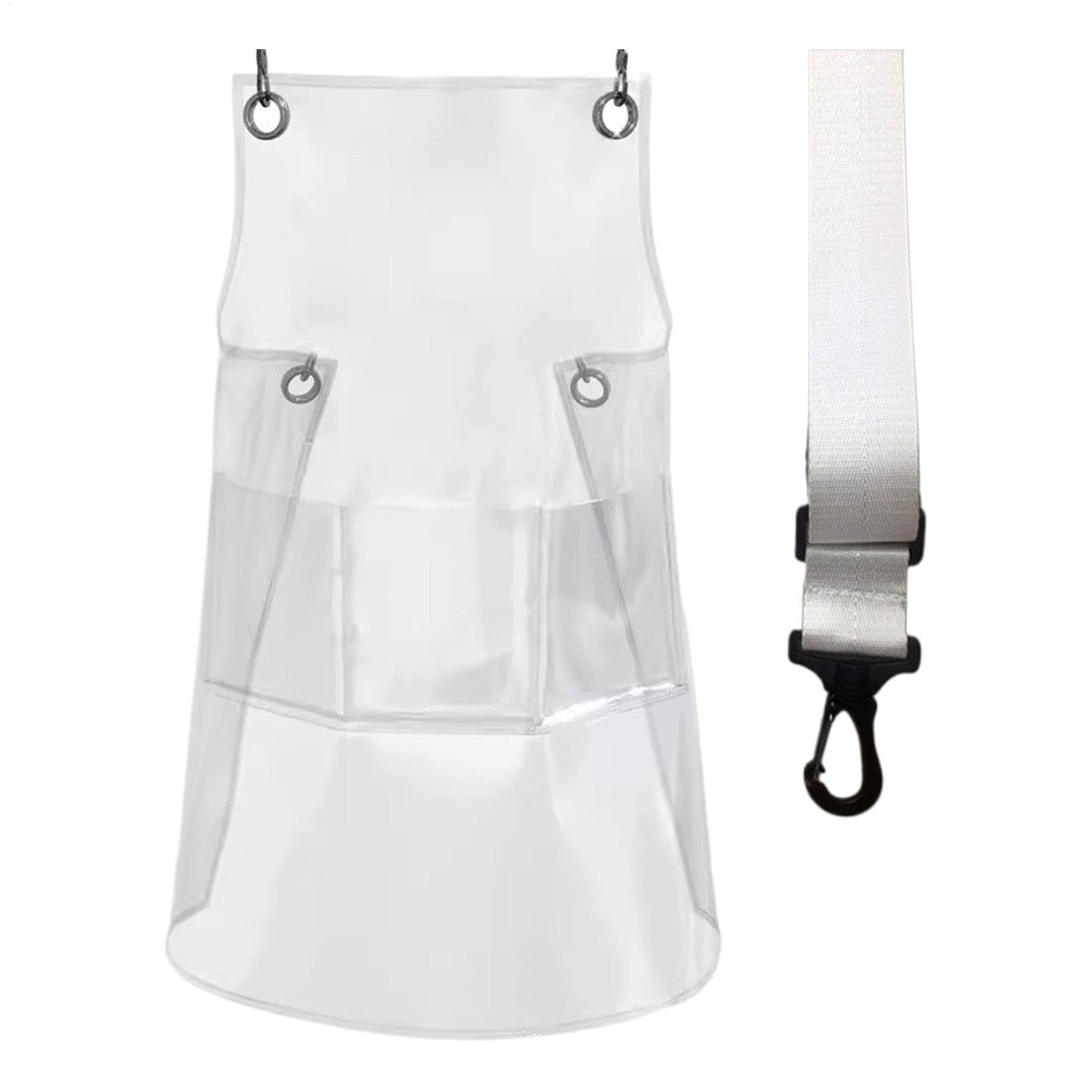 Tablier transparent imperméable réglable pour salon de coiffure et plonge - 8