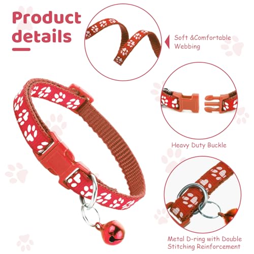 2 Sets Welpenhalsband mit Leine Set für Katzenstreu, Welpen Halsbänder, Katzenleine und Halsband-Set mit Glöckchen, Halsbänder für kleine Hunde, Kein Geschirr, Kätzchenleinen, Katzenhalsbänder