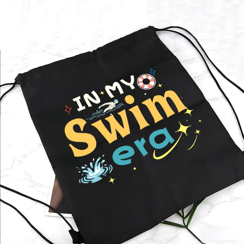 Swim Gifts for Swimmers Birthday Gifts for Women Men Swimming Drawstring Backpack for Swimmer Gift for Daughter Son Swim Lover Gift for Boys Girls Swim Team Gift Bags Swimming Drawstring Sackpack