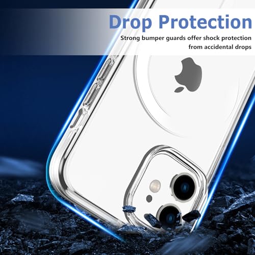 Image of FanTEK Phone Case Compatible with iPhone 12 Mini 5.4 Inch, Magnetic Case Clear Protective Bumper Hard Back Cover