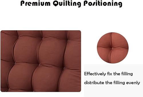 Miniatura 2 de Cojín para tumbona de patio, cojín grueso acolchado para asiento reclinable con lazos, suave y cómodo, 19 x 47 pulgadas