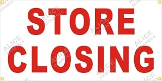 22" X 44" Store Closing (Sale) Banner Sign (Design #1), Existing Text Change Available (Optional)