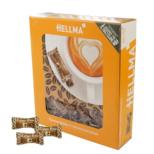 HELLMA Grain de Café au Chocolat au Lait, boîtes individuelles, Ca. 380 pièces