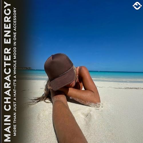 Image of Funky Junque Foam Trucker Hat, Trucker Hats for Women & Men - Blank Adjustable Snapback Mesh Back Baseball Cap