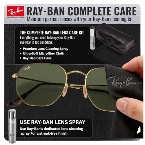 Image of Ray-Ban RB3548N HEXAGONAL FLAT LENSES Square-Round Shape Sunglasses for Men & Women with Official Eyewear Kit