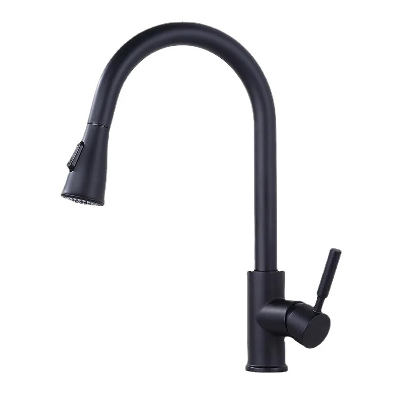 Soywim Nero Brushed Nickel Kitchen Faucet Single Hole Pull Out Spout Sink Mixer Tap, Stream Sprayer Head Chrome/Black,High-Pressure Resistant(Nero)