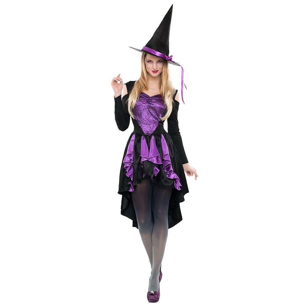Boland 79233 Spider Adult Costume Widow Witch, Multi-Coloured, S