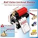 Young Dance Adjustable Ball Valve Lockout Device - OSHA Compliant Industrial Safety Lock for 1/4''-2-1/2'' Valves - Heavy-Duty Nylon Construction - Weatherproof Design - Red