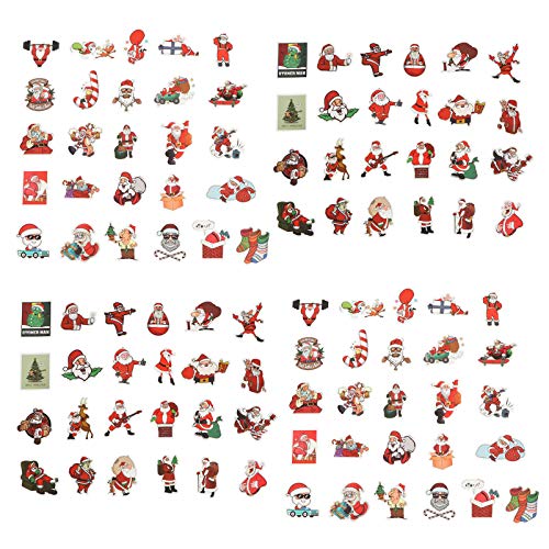 STOBOK 100 Folhas Adesivos de Bagagem de Natal DIY Autoadesivo Resistente à Ãgua Padrão Natal Capace