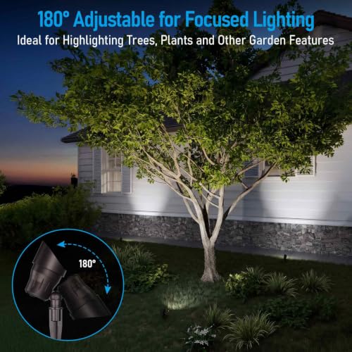 Image of LEONLITE 4-Pack RGBCW 12-24V Low Voltage LED Spotlight Oil Rubbed Bronze