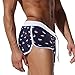 ZERAOKE Men’S Swim Trunks with Pockets,Quick Dry Beach Shorts,Men Square Leg Swim Shorts with Lining for Pool Surfing-Color 25-M