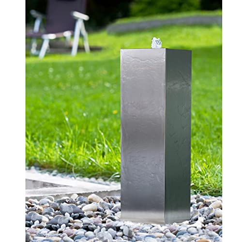 Edelstahlbrunnen Tower 100 B zum Bodeneinbau von seliger®